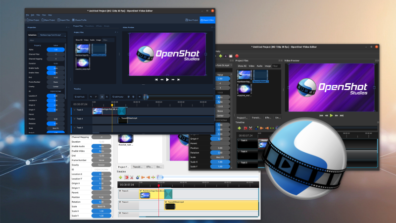OpenShot beginner-friendly video editor interface with drag and drop features